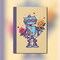 Robot With Two Flowers Journal Notebook - Matte Hardcover product 1
